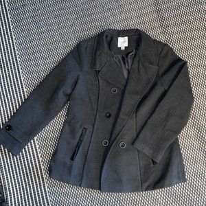 Croft and Barrow Woll Blend pea coat double breasted